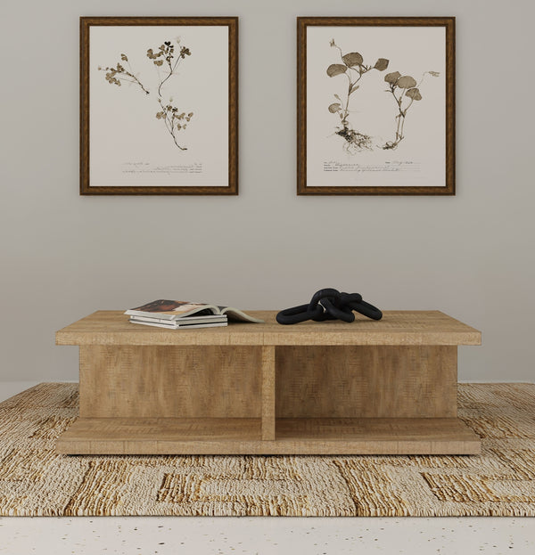 Coaster Cortona Square Engineered Wood Cocktail Coffee Table Mango