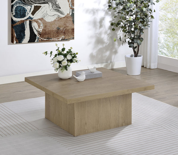Coaster Devar Square Engineered Wood Cocktail Coffee Table Latte