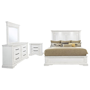 Coaster Mckinney 4-Piece California King Bedroom Set Vintage White