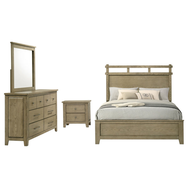 Coaster Hazlewood 4-Piece King Bedroom Set Vineyard Oak