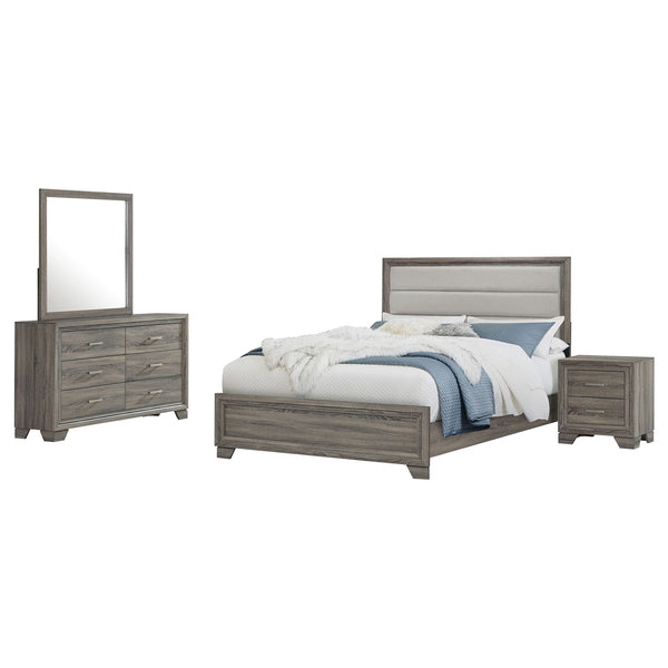Coaster Wright 4-Piece King Bedroom Set Brown Oak