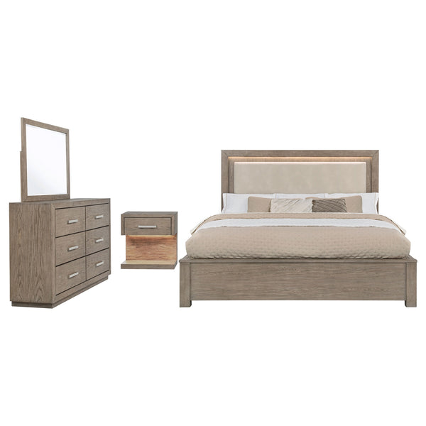 Coaster Kenora 4-Piece King Bedroom Set Barley Brown