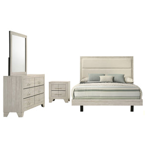Coaster Trenton 4-Piece Queen Bedroom Set Rustic Cream