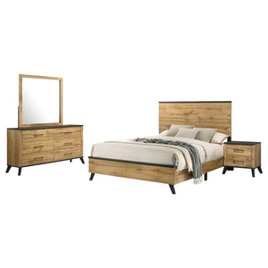 Coaster Kaywood 4-Piece Queen Bedroom Set Natural Pine