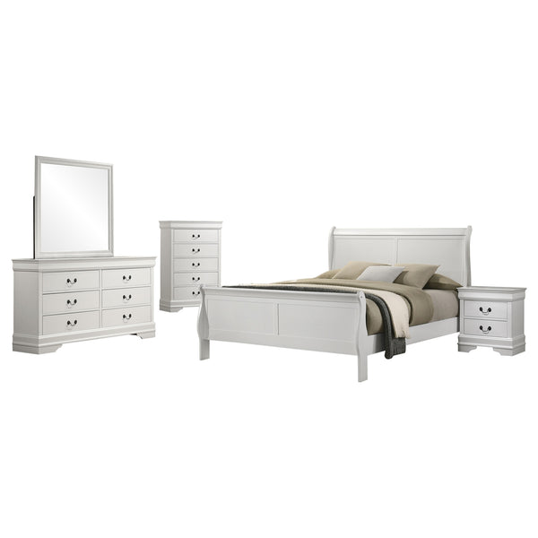 Coaster Louis Philippe 5-Piece Queen Bedroom Set White