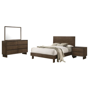 Coaster Glenwood 4-Piece Queen Bedroom Set Warm Brown