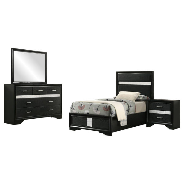 Coaster Miranda 4-Piece Twin Bedroom Set Black