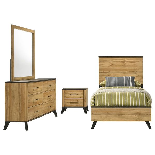 Coaster Kaywood 4-Piece Twin Bedroom Set Natural Pine