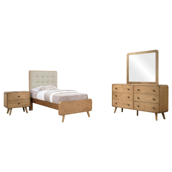 Coaster Robyn 4-Piece Twin Bedroom Set Light Ash