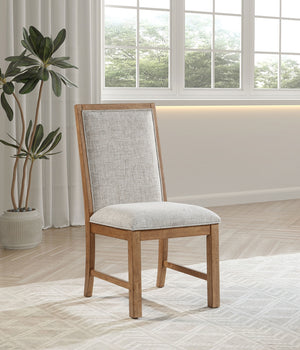 Coaster Bruner Upholstered Side Chair Natural Brown