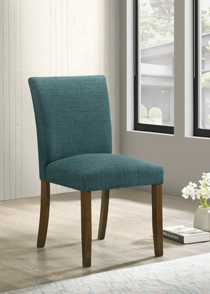 Coaster Cantley Upholstered Dining Side Chair Teal Blue