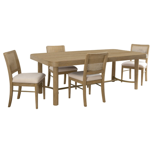 Coaster Arini 5-Piece Extension Leaf Dining Table Set Sand Wash