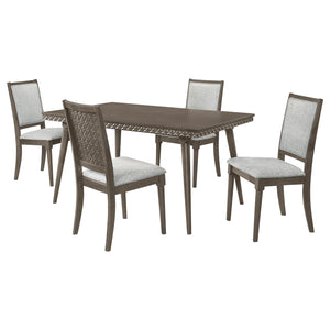 Coaster Onslow 5-Piece 59-Inch Rectangular Dining Set Dark Brown