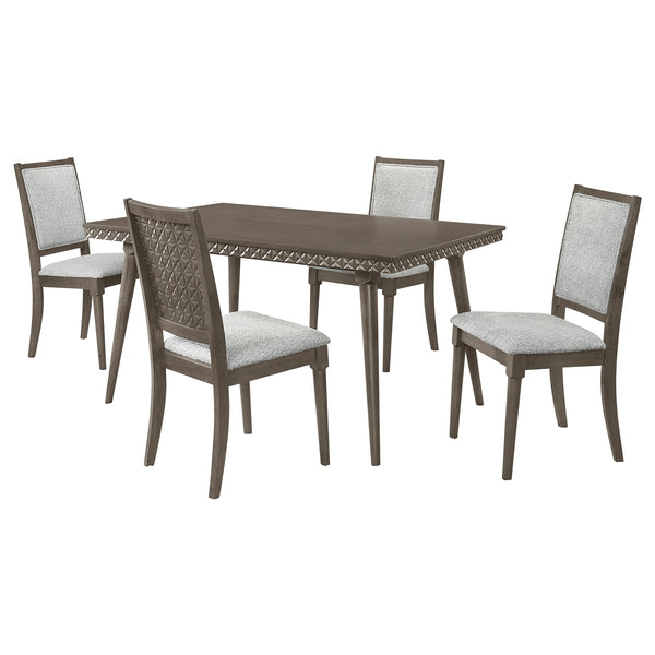 Coaster Onslow 5-Piece 59-Inch Rectangular Dining Set Dark Brown
