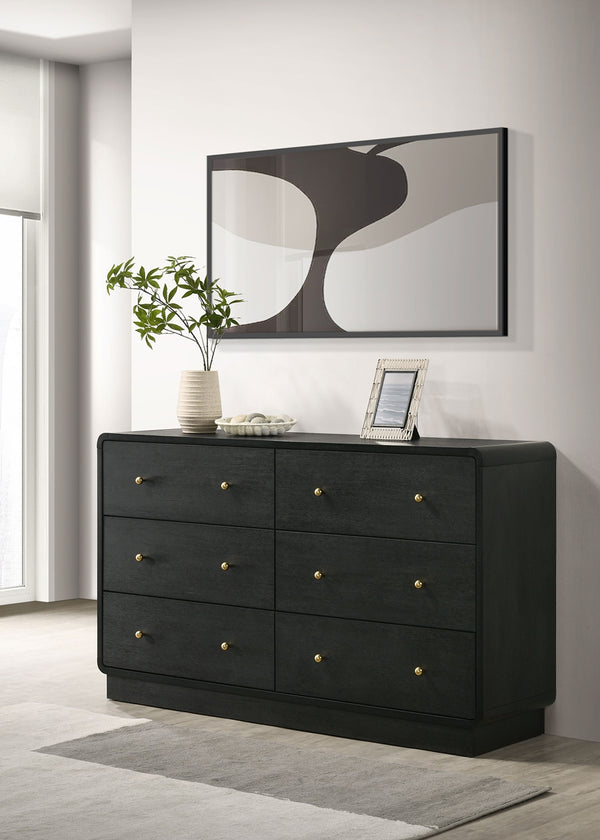 Coaster Cavelle 6-Drawer Dresser Cabinet Black