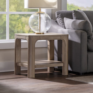 Coaster Solano Square Wood Side End Table With Shelf Weathered Mango