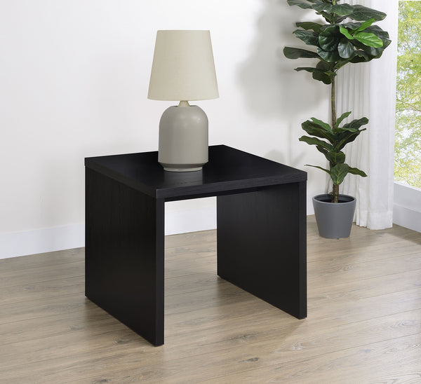 Coaster Knapp Engineered Wood Square Side End Table Black