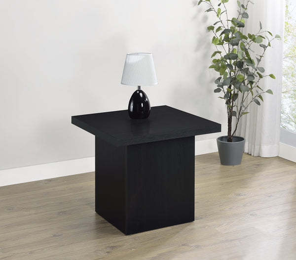 Coaster Devar Square Engineered Laminate End Side Table Black