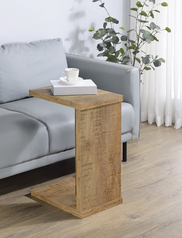 Coaster Clower Engineered Wood C-Shaped Sofa Side Table Mango