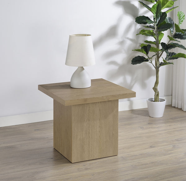 Coaster Devar Square Engineered Wood Side End Table Latte