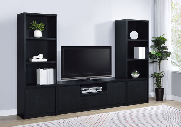 Coaster Winfield 3-Piece Entertainment Center 60-Inch Tv Stand Black