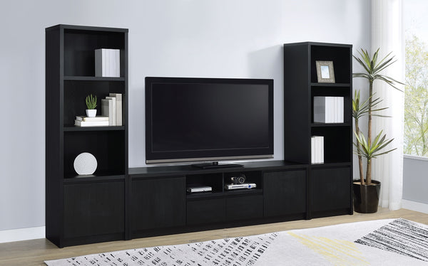 Coaster Winfield 3-Piece Entertainment Center 78-Inch Tv Stand Black