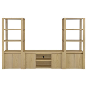 Coaster Laurelton 3-Piece Entertainment Center Tv Stand Light Oak