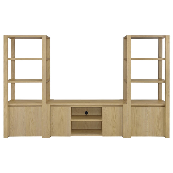 Coaster Laurelton 3-Piece Entertainment Center Tv Stand Light Oak
