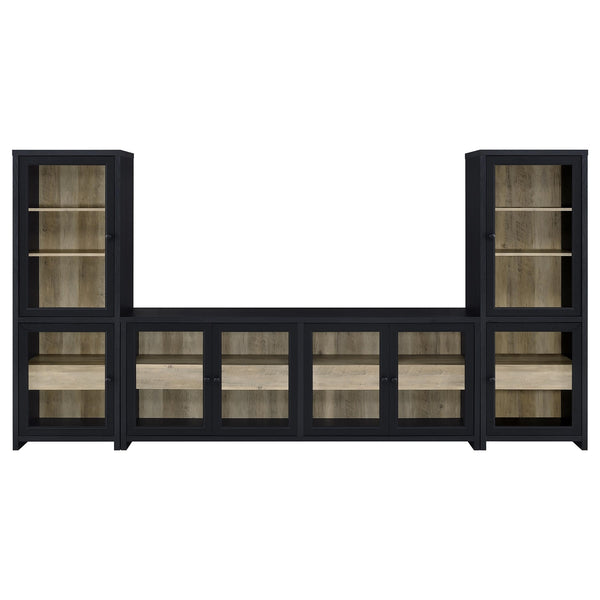 Coaster Denison 3-Piece Entertainment Center 79-Inch Tv Stand Black
