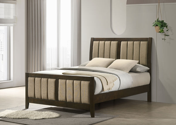 Coaster Wilkes 51-Inch Upholstered Full Bed Dark Cocoa
