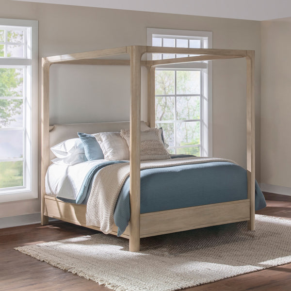 Coaster Solano 85-Inch King Canopy Bed Weathered Mango