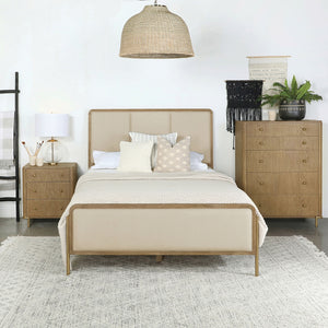 Coaster Arini 56-Inch King Panel Bed Cream & Sand Wash