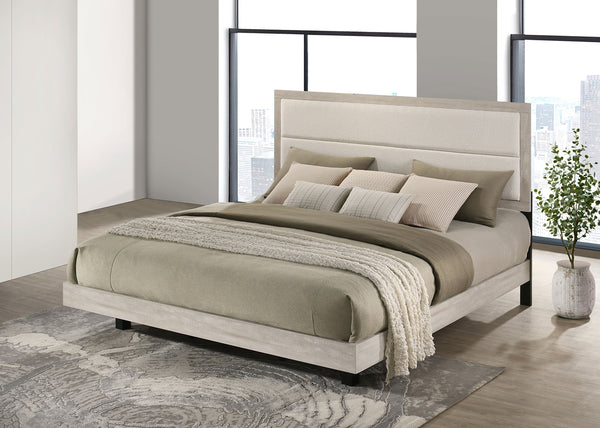 Coaster Trenton 54-Inch Wood King Panel Bed Rustic Cream