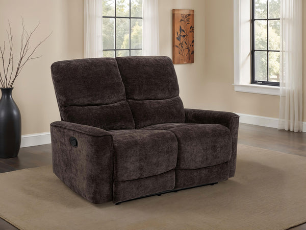 Coaster Navarro Chenille Upholstered Reclining Loveseat Dark Brown