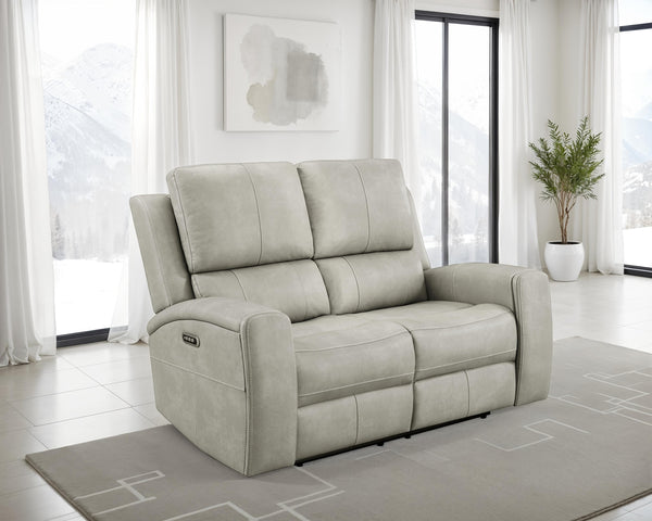 Coaster Brickston Triple Power Reclining Loveseat Grey