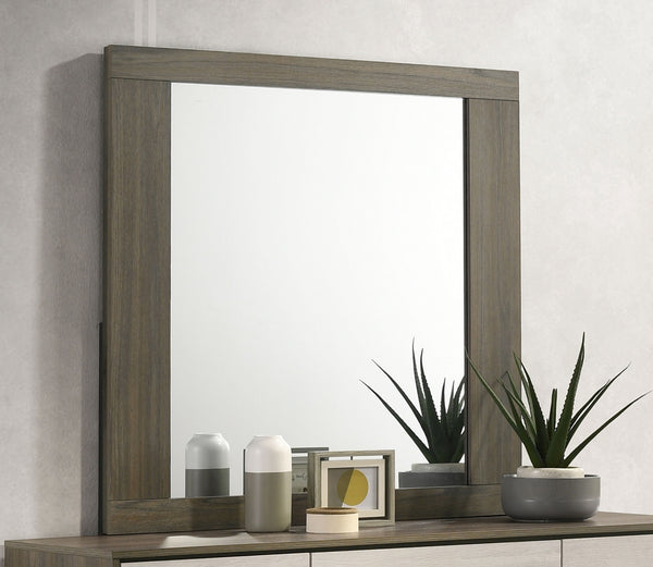 Coaster Fenwick Dresser Mirror Grey Oak