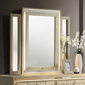 Coaster Lorient LED Dresser Mirror Ivory & Camel