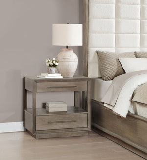 Coaster Durango 2-Drawer Nightstand Bedside Table Taupe Oak