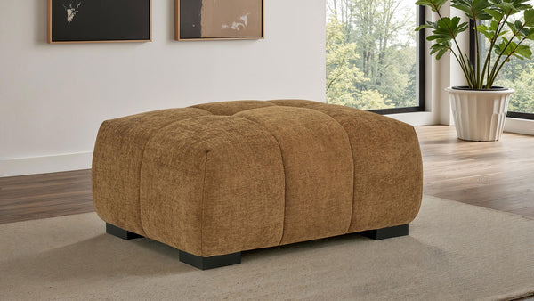 Coaster Octavia Upholstered Rectangular Ottoman Amber