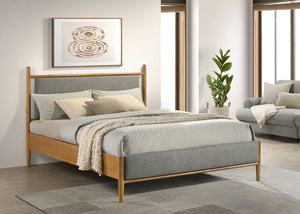 Coaster Mason 46-Inch Queen Panel Platform Bed Grey & Light Brown