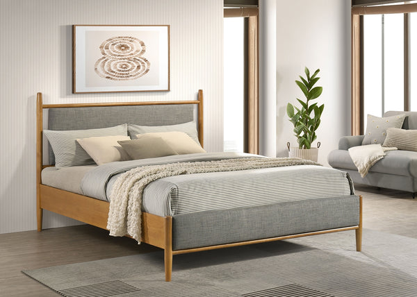 Coaster Mason 46-Inch Queen Panel Platform Bed Grey & Light Brown