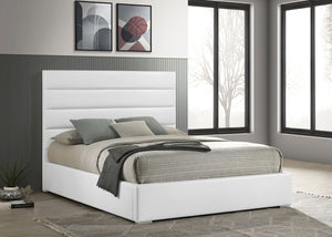 Coaster Felicity 53-Inch Upholstered Queen Platform Bed White
