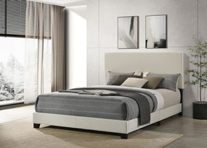 Coaster Dorian Fabric Upholstered Queen Panel Bed Cream