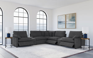 Coaster Collins 7-Piece Modular Power Reclining Sectional Dark Grey