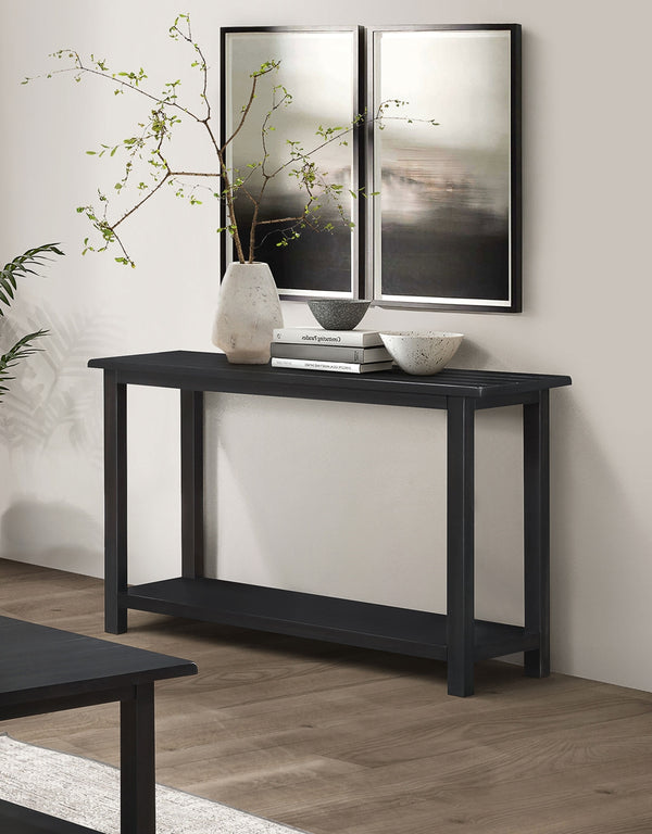 Coaster Payne Wood Entryway Sofa Console Table Java