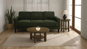 Coaster Ruth 77-Inch Fabric Upholstered Track Arm Sofa Matcha Green