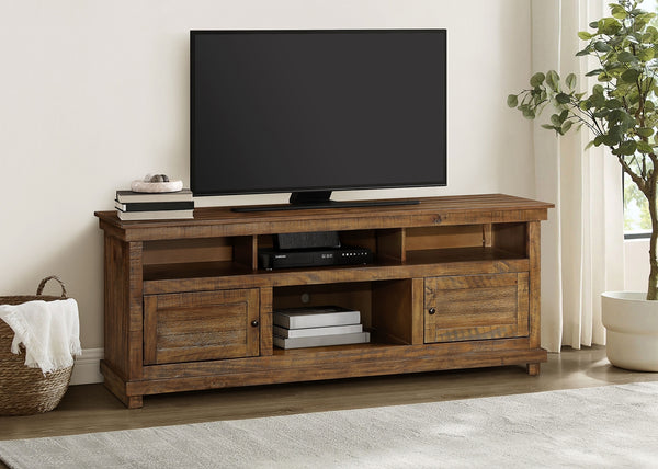 Coaster Payne 70-Inch Tv Stand Media Console Distressed Brown