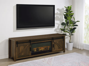 Coaster Enfield 71-Inch Tv Stand Fireplace Media Console Dark Pine