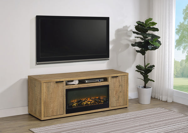 Coaster Fuller 60-Inch 2-Door Tv Stand Fireplace Media Console Mango