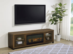 Coaster Havering 71-Inch Tv Stand Fireplace Media Console Dark Pine
